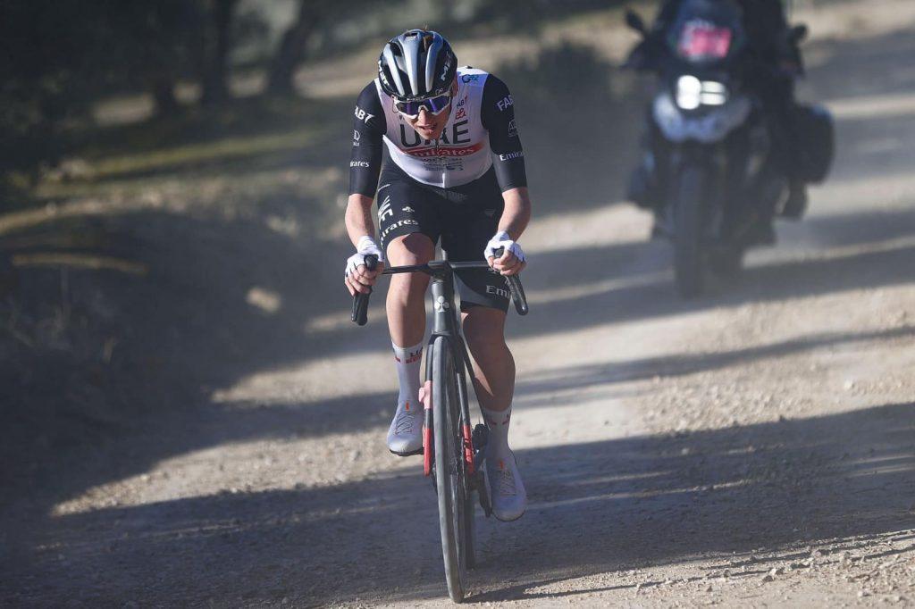 Pogačar en cabeza de carrera de la Clásica Jaén Paraíso Interior. Foto Sprint Cycling