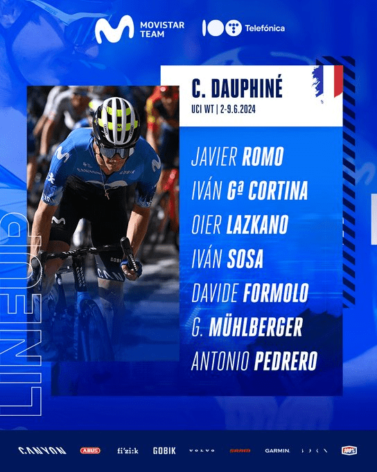 Movistar Team para Critérium du Dauphiné 2024