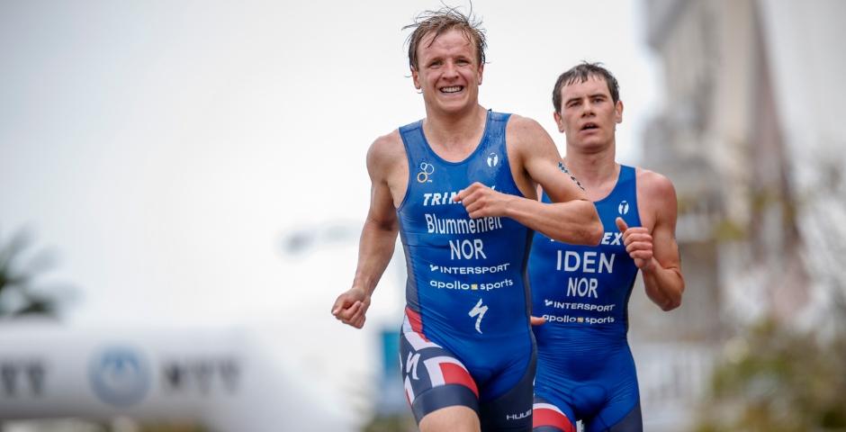 Kristian Blummenfelt participando en un triatlón