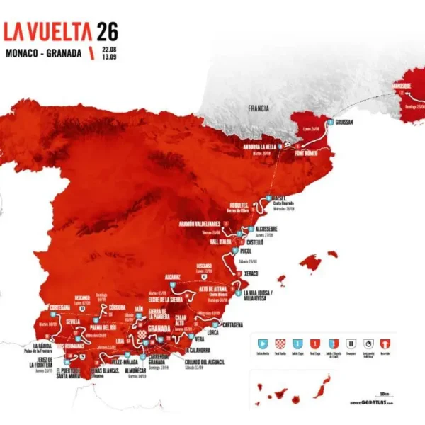 Recorrido de la edición 2026 de la Vuelta a España
