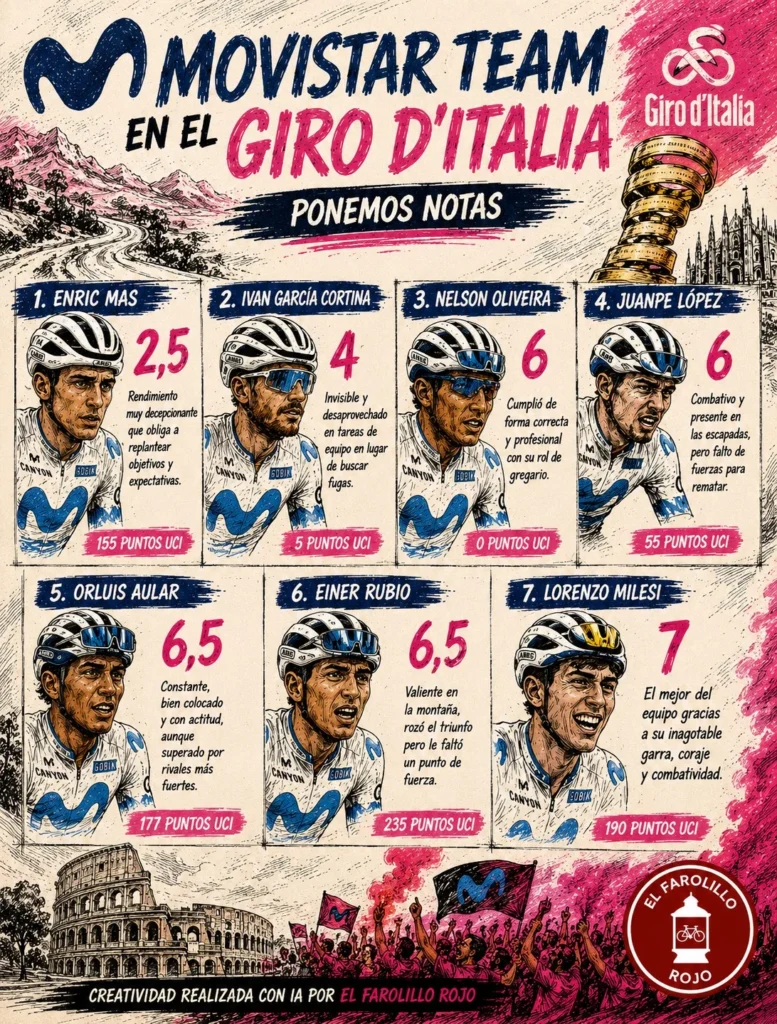 Movistar Team en el Giro d'Italia 2026