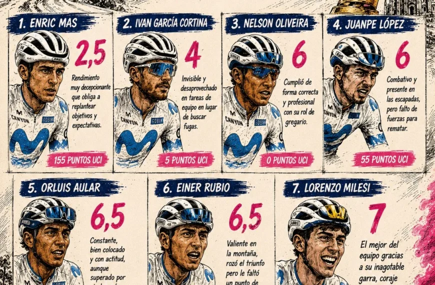 Movistar Team en el Giro: Ponemos nota a una carrera muy mediocre