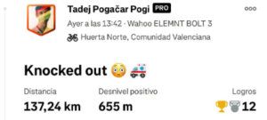 Tadej Pogacar Caída