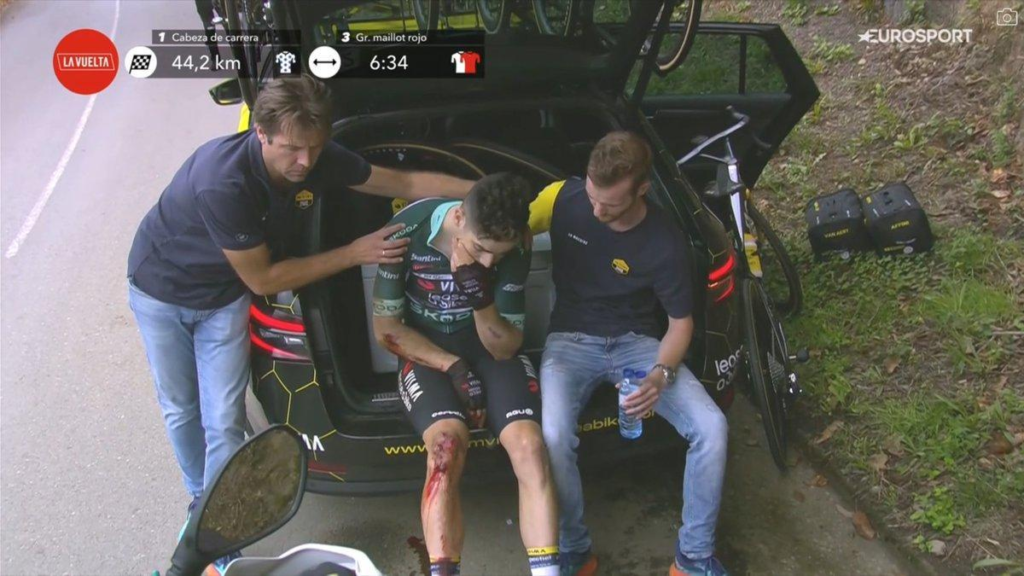 Van Aert y su retirada en La Vuelta 26
